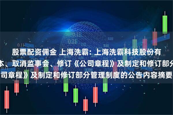 股票配资佣金 上海洗霸: 上海洗霸科技股份有限公司关于变更注册资本、取消监事会、修订《公司章程》及制定和修订部分管理制度的公告内容摘要