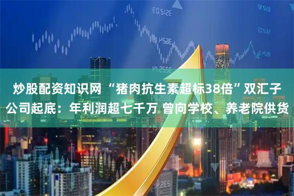 炒股配资知识网 “猪肉抗生素超标38倍”双汇子公司起底：年利润超七千万 曾向学校、养老院供货